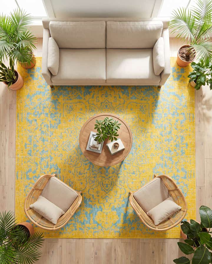 10' 8 x 10' 8 Easy-Clean Jill Zarin Dubai Indoor / Outdoor Square Rug