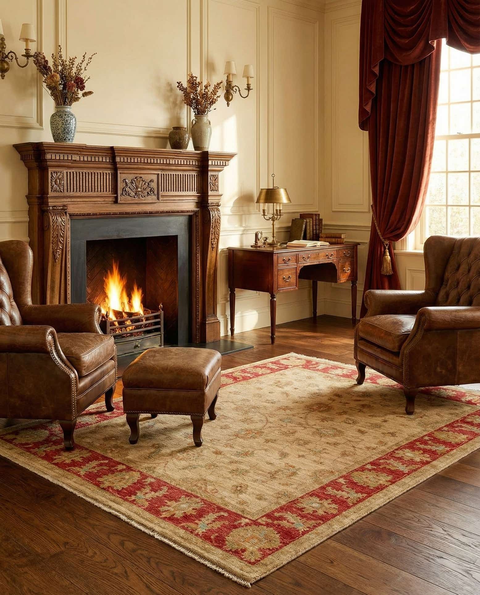 4' 11 x 6' 6 Ziegler Wool Rug