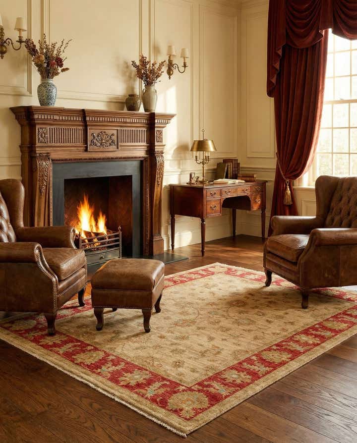 4' 11 x 6' 6 Ziegler Wool Rug