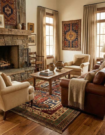 4' 2 x 4' 10 Kazak Rug