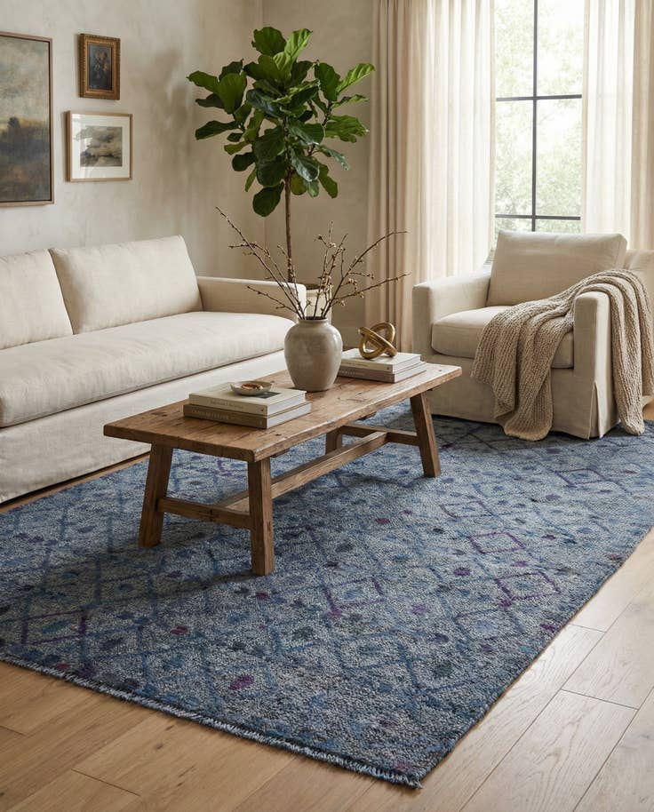 Detail image of 5' 8 x 8' 4 Hand Knotted Darya Wool Rug