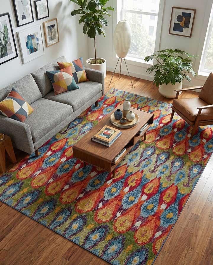 8' x 11' 4 Easy-Clean Modern Indoor / Outdoor Rug