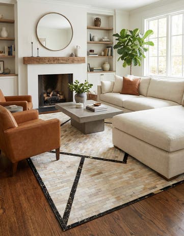 5' 1 x 8' 1 Cowhide Stocks Rug