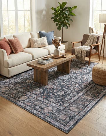 Ink Black Yara Rug
