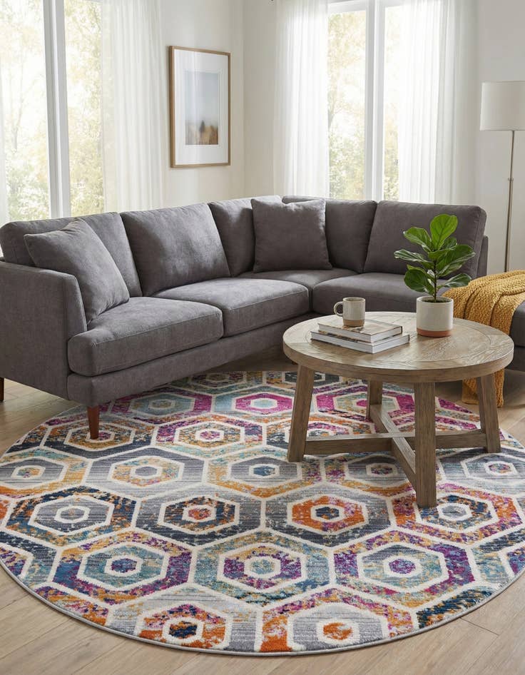 Detail image of 3' 7 x 3' 7 Malibu Round Rug