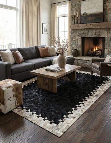 5' x 7' 11 Cowhide - Patchwork Rug