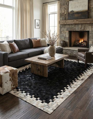5' x 7' 11 Cowhide - Patchwork Rug