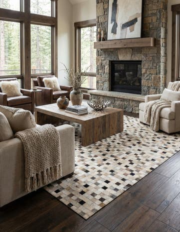 5' 1 x 8' 1 Cowhide Stocks Rug