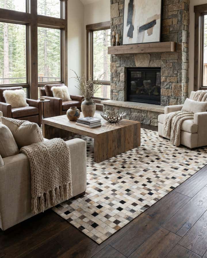 5' 1 x 8' 1 Cowhide Stocks Rug