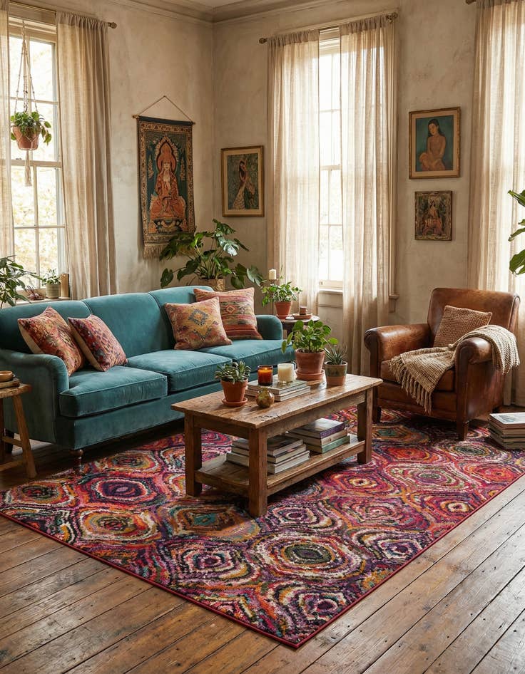 Detail image of  10' 6 x 16' 5  Washable Hyacinth Rug