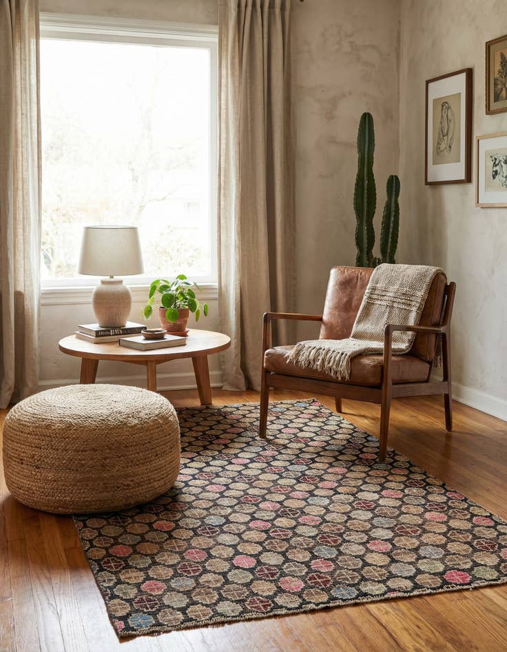 Detail image of 5' x 8' 2  Hand Knotted Moroccan Wool Rug