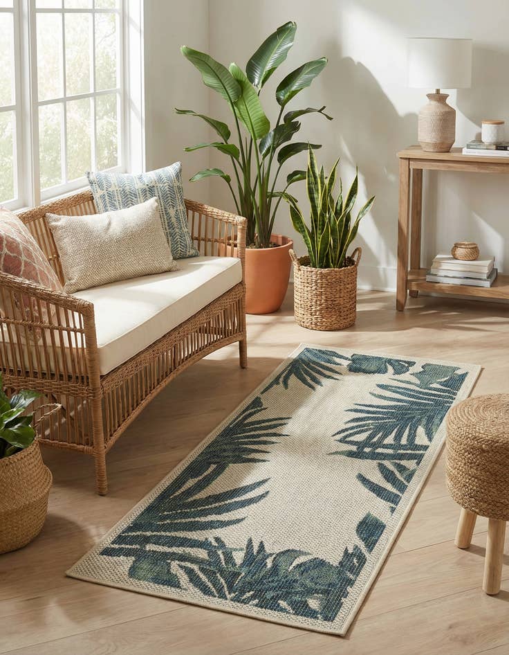 Detail image of 2' x 4'  Washable Baja Indoor / Outdoor Runner Rug