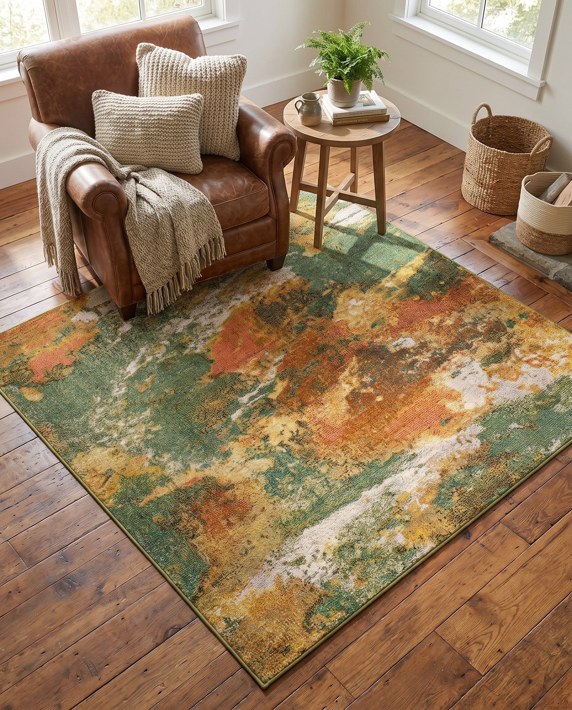 5' 3 x 5' 3 Washable Haerfest Square Rug