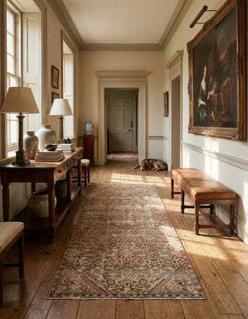 3' 10 x 9' 10 Hand Knotted Ultra Vintage Persian Wool Runner Rug