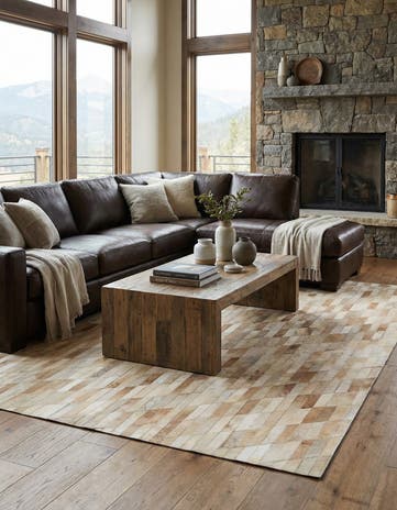 5' 1 x 7' 11 Cowhide - Patchwork Rug