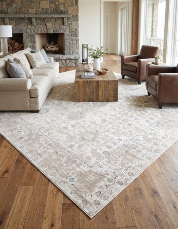 Ivory Oregon Square Rug