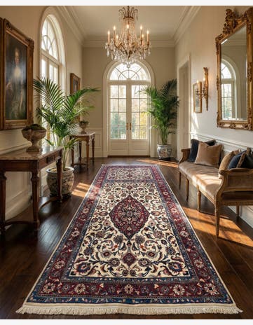 4' 1 x 9' 7 Mashad Wool Runner Rug