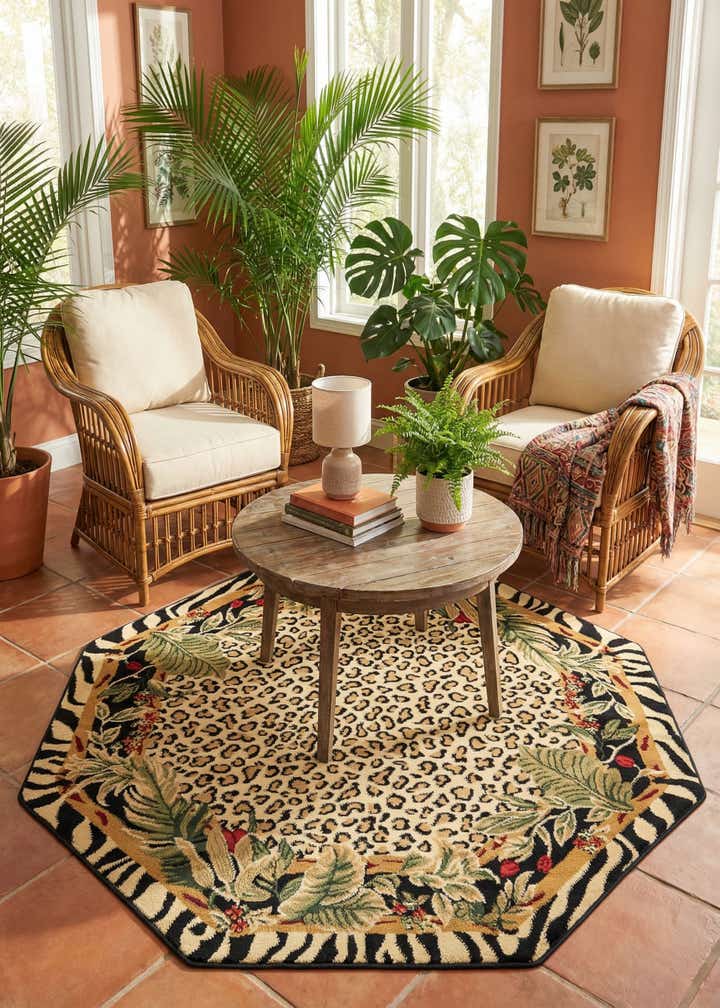 5' 3 x 5' 3 Savannah Octagon Rug