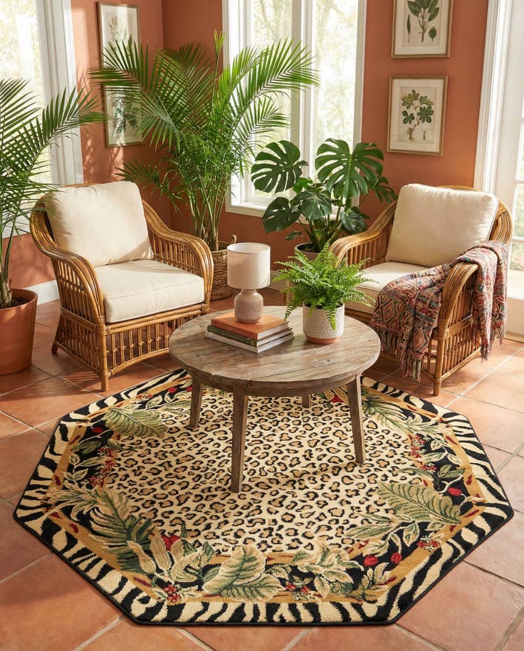 Detail image of 5' 3 x 5' 3 Savannah Octagon Rug