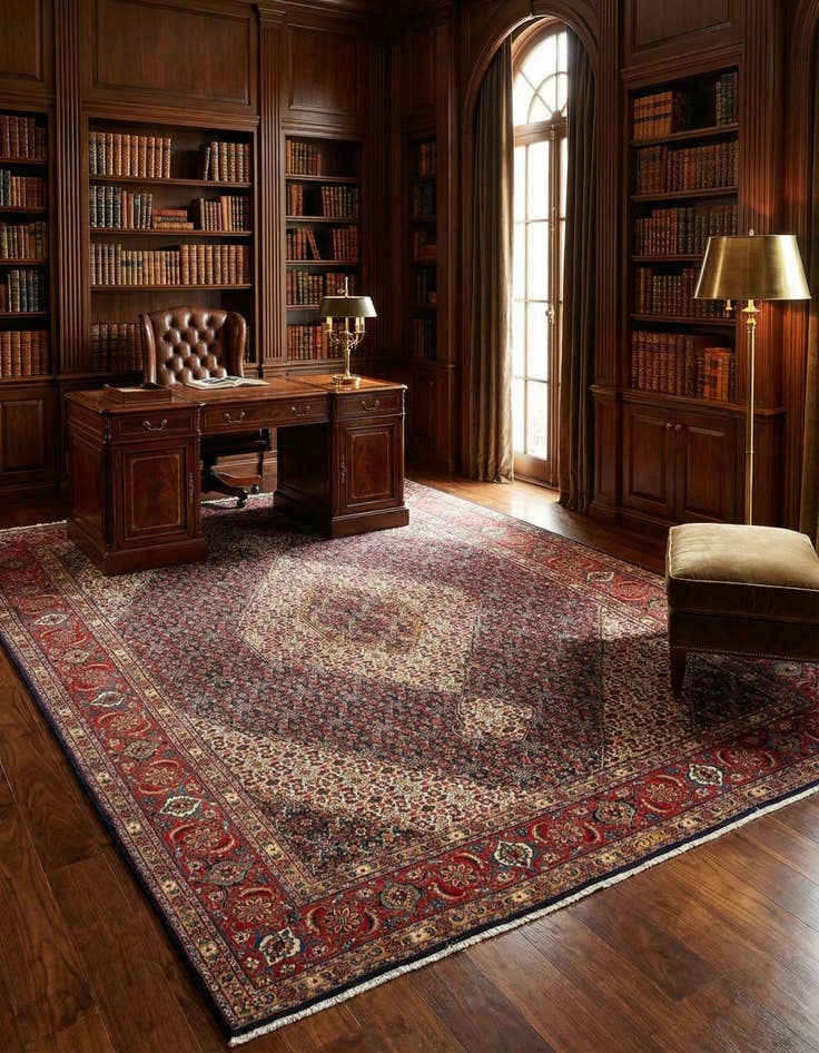 Detail image of 7' 11 x 11' Tabriz Mahi Rug