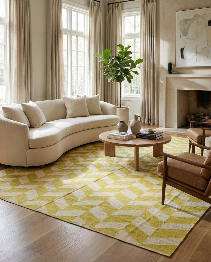 Detail image of 10' x 13' Hand Woven Kilim Modern Wool Rug