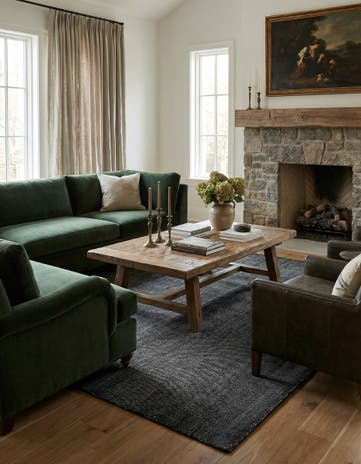 7' 10 x 7' 10 Hand Woven Jill Zarin English Manor Farmhouse Wool Square Rug