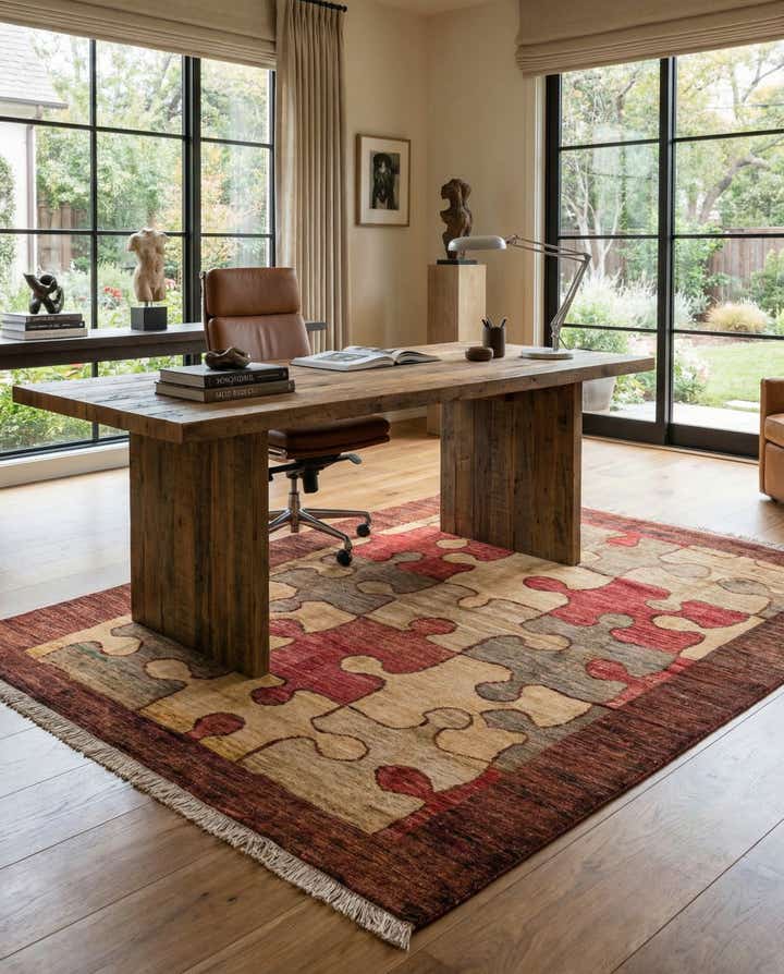 5' 6 x 7' 3 Hand Knotted Modern Ziegler Rug