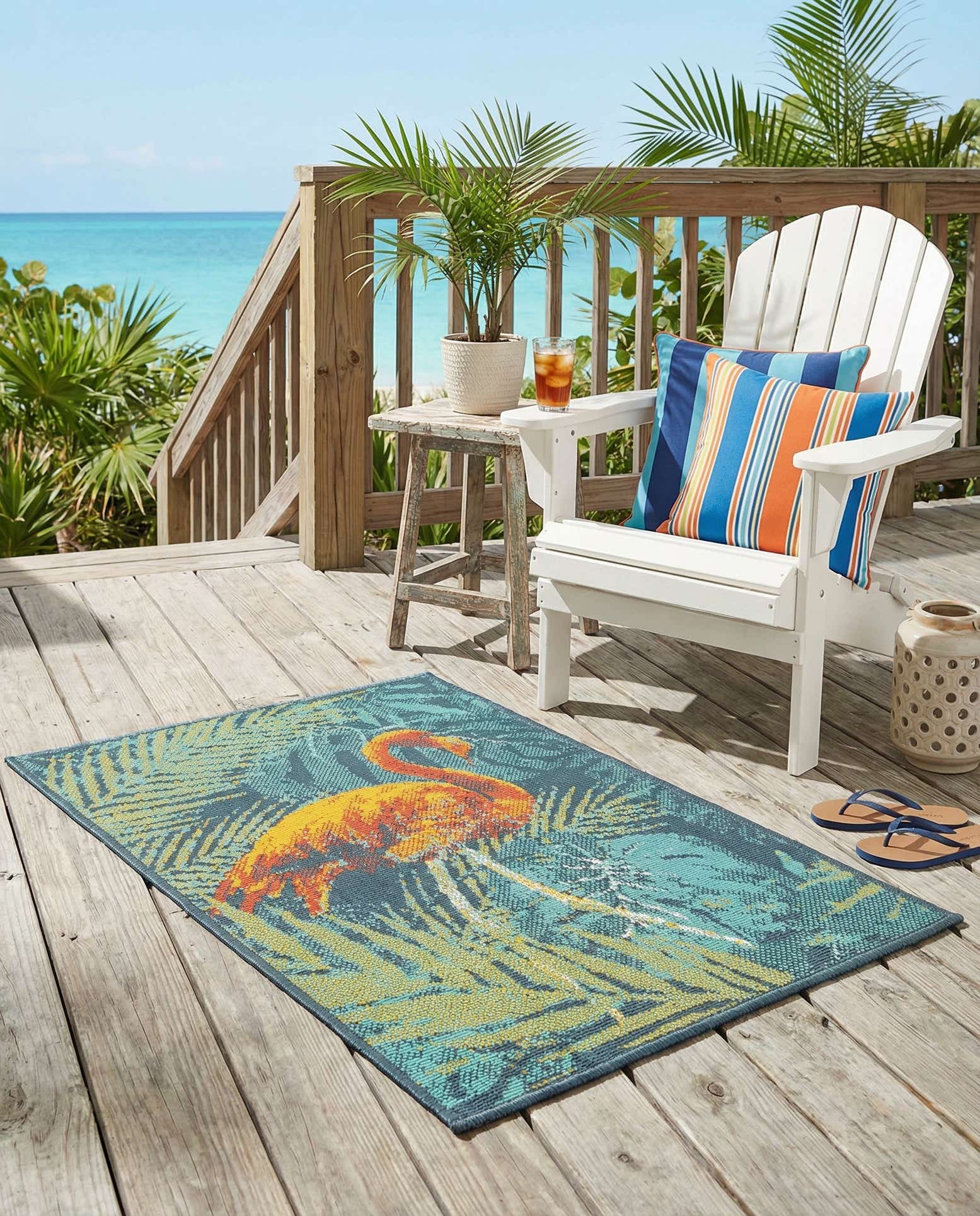 2' x 3' Easy-Clean Coastal Indoor / Outdoor Rug