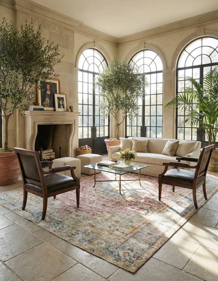 Detail image of 9' 6 x 10' 10 Vintage Royal Wool Rug