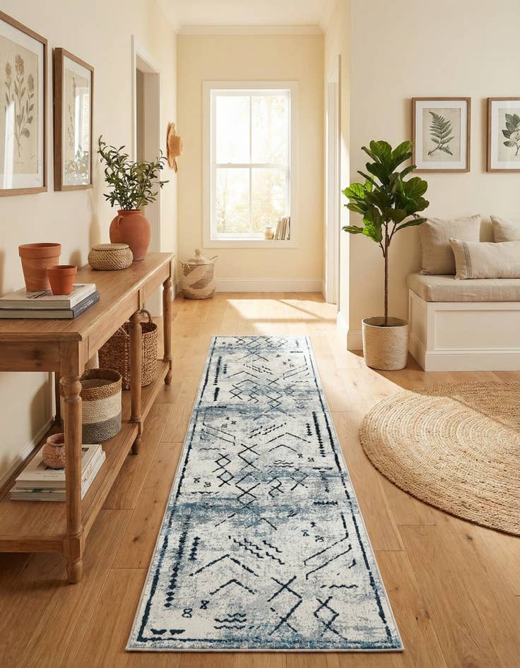 Detail image of 2' 7 x 12' Kamala Washable Runner Rug