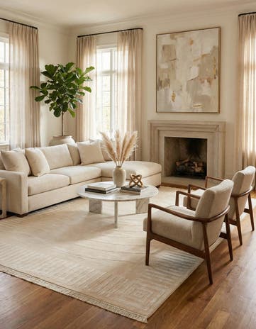 6' 7 x 9' 9 Hand Knotted Darya Wool Rug
