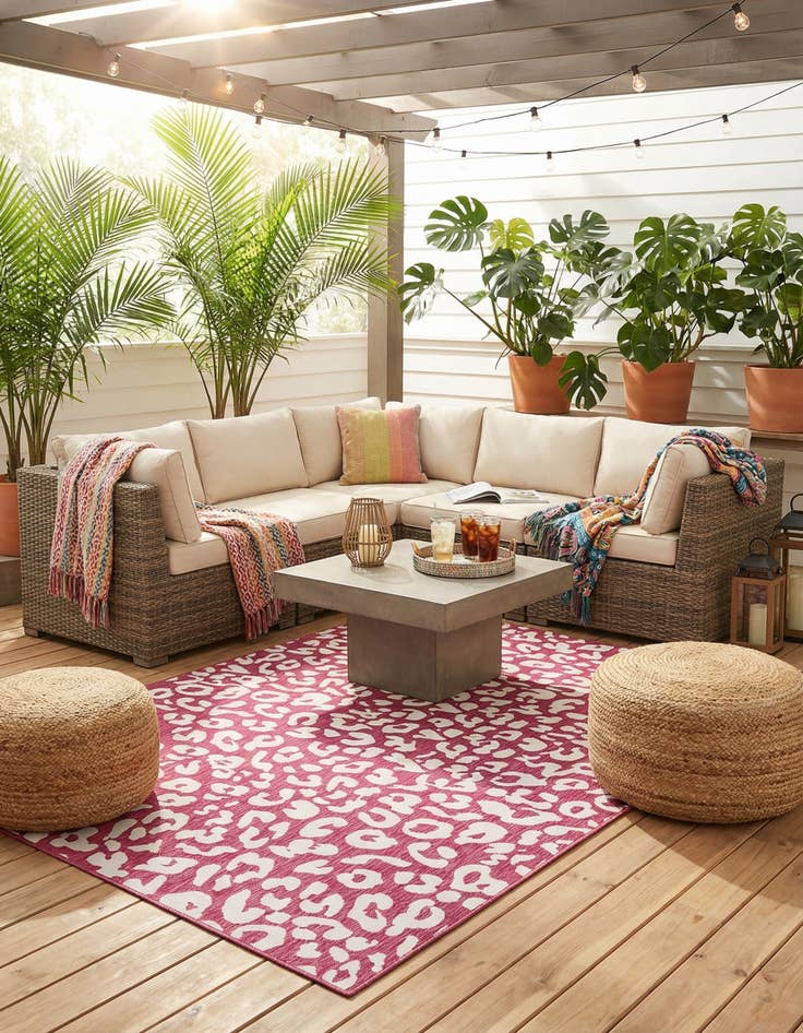 Detail image of  7' 10 x 11'  Washable Safari Indoor / Outdoor Rug