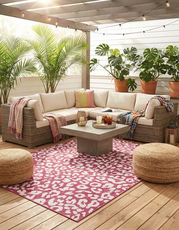 7' 10 x 11' Easy-Clean Safari Indoor / Outdoor Rug
