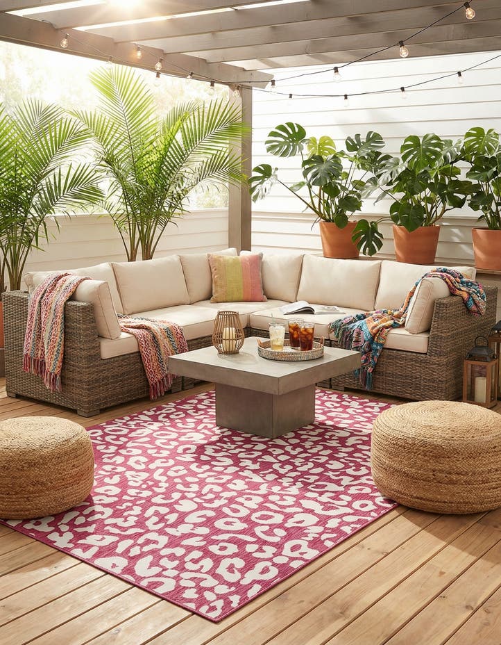 7' 10 x 11' Easy-Clean Safari Indoor / Outdoor...