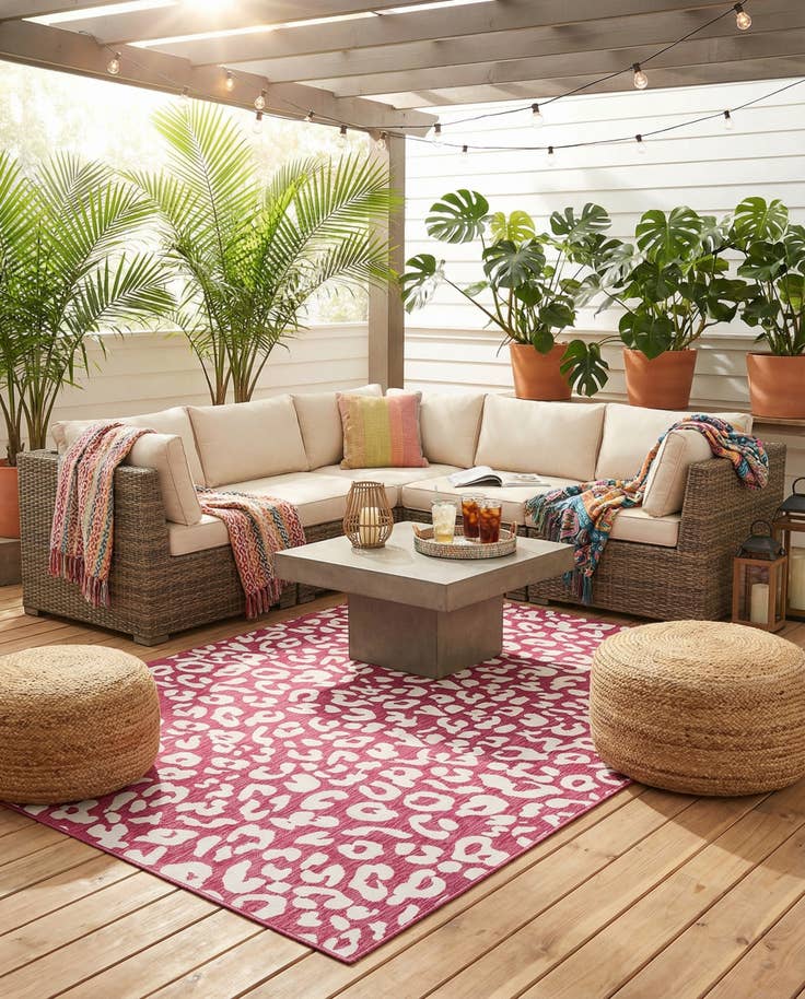 Detail image of 7' 10 x 11' Easy-Clean Safari Indoor / Outdoor Rug