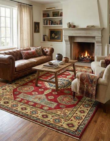 6' x 9' Hand Knotted Kazak Rug