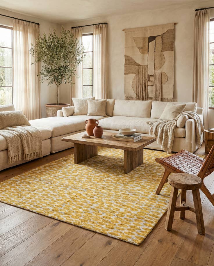 Detail image of 6' x 9' Hand Knotted Moroccan Wool Rug