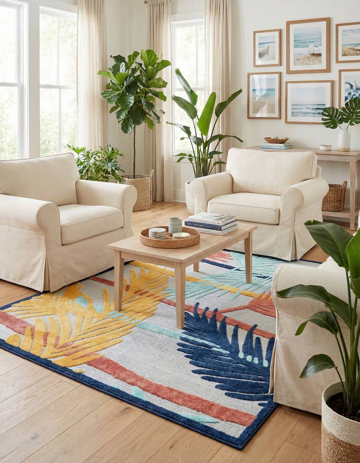 Detail image of 6' x 9'  Washable Belize Indoor / Outdoor Rug