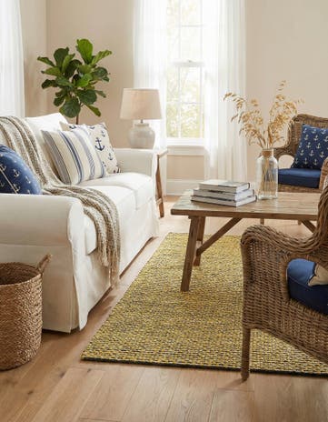 4' 1 x 6' 1 Hand Woven Seaside Pearl Jute Rug