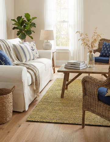4' 1 x 6' 1 Hand Woven Seaside Pearl Jute Rug