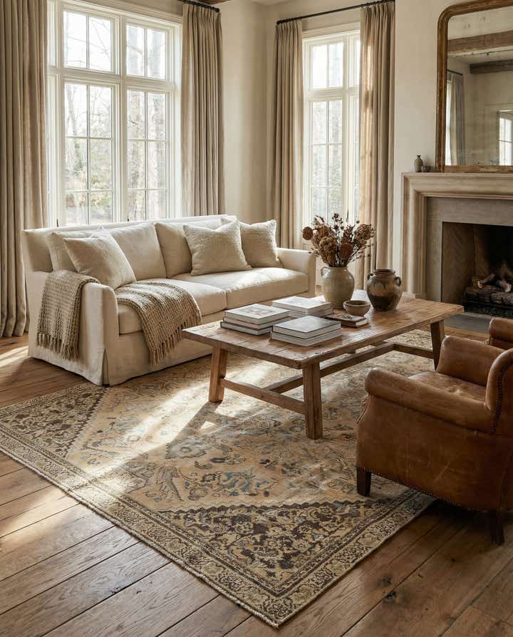 5' 6 x 8' 7 Hamedan Wool Rug