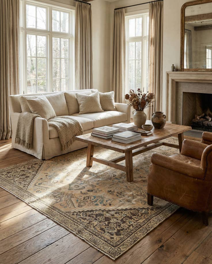 Detail image of 5' 6 x 8' 7 Hamedan Wool Rug