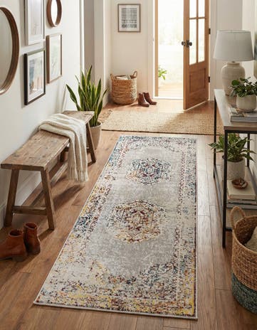 Gray Amulet Runner Rug