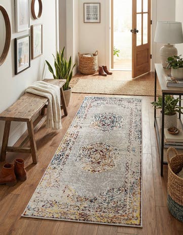 Gray Amulet Runner Rug