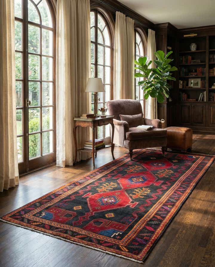 5' x 10' 4 Hamedan Runner Rug