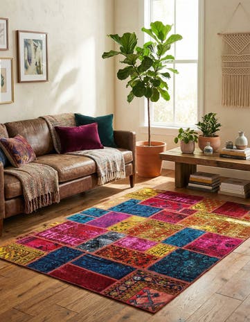 5' 6 x 7' 8 Hand Knotted Ultra Vintage Persian Wool Rug