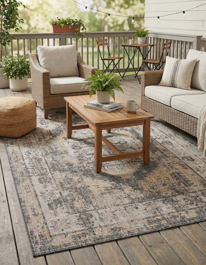 6' x 9' Easy-Clean Traditional Indoor / Ou...