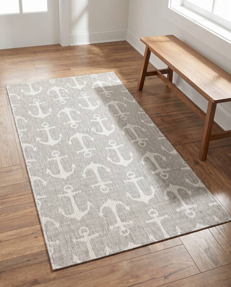 Detail image of 3' x 5' 3 Easy-Clean Coastal Indoor / Outdoor Rug