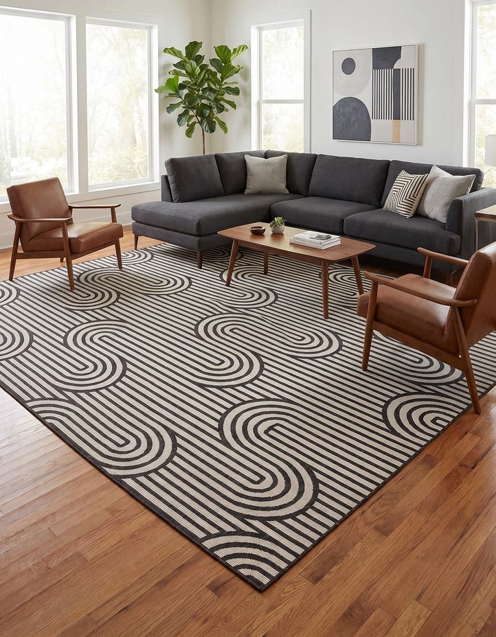 13' x 13' Easy-Clean Modern Indoor / Outdoor...