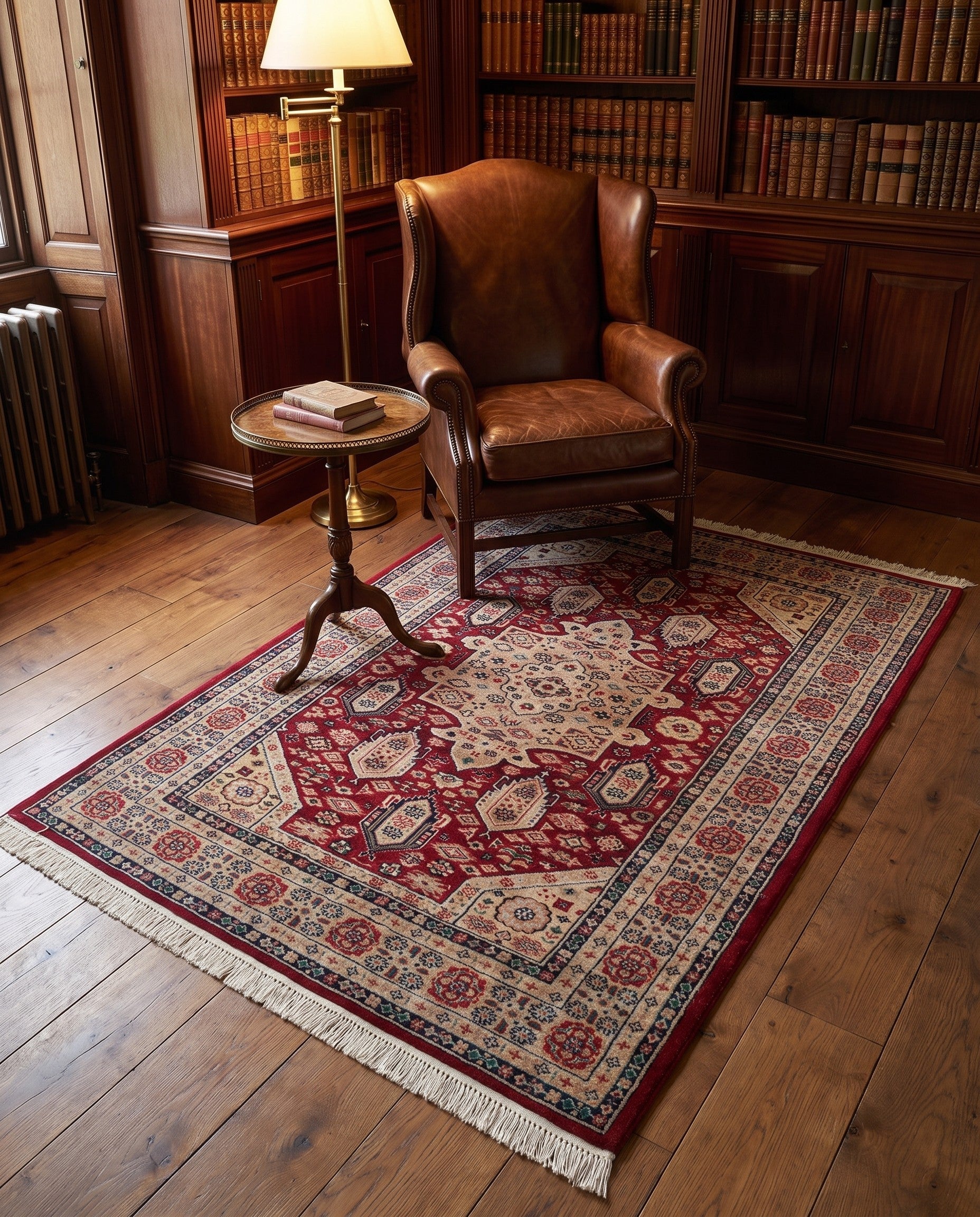 4' 4 x 6' 1 Hand Knotted Bokhara Oriental Wool Rug